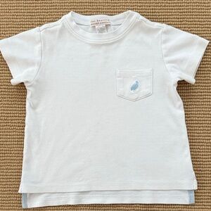 PLAY CONDITION: The Beaufort Bonnet Company White Tee with Blue Pocket Detail